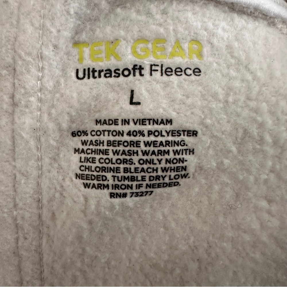 Tek Gear Beige Ultra Fleece Sweatshirt – Size Large - Picture 6 of 6